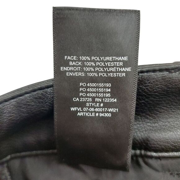 Wilfred Free Pants Womens 2 Black Faux Leather Cargo High Rise Utility Vegan - Picture 10 of 12